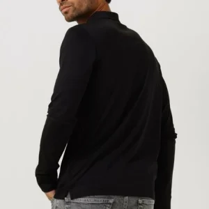 Pas Cher soldes France Calvin Klein Polo Smooth Cotton Slim Ls Polo En Noir 9