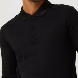 Pas Cher soldes France Calvin Klein Polo Smooth Cotton Slim Ls Polo En Noir 11