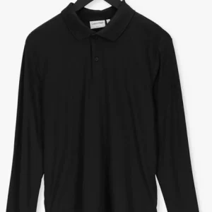 Pas Cher soldes France Calvin Klein Polo Smooth Cotton Slim Ls Polo En Noir 13