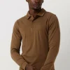 Distributeur Officiel Calvin Klein Polo Smooth Cotton Slim Ls Polo En Marron 17