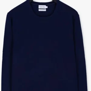 fashion pas cher Calvin Klein Chandail Superior Wool Crew Neck Sweater Bleu Foncé 13