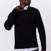 magasin pour Calvin Klein Chandail Superior Wool Crew Neck Sweater En Noir 17