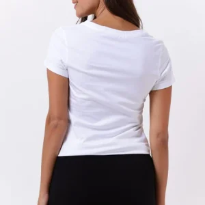 beauté Calvin Klein T-shirt Ck Embroidery Stretch En Blanc 9