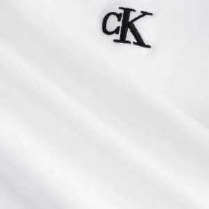 beauté Calvin Klein T-shirt Ck Embroidery Stretch En Blanc 15