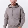 pas cher marque Calvin Klein Chandail Monologo Sleeve Badge Hoodie En Taupe 19