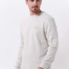 Calvin Klein Pull Shrunken Badge Ls Waffle Tee En Beige vente en ligne 17