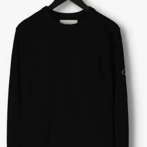 Calvin Klein Chandail Monogram Sleeve Badge Cn En Noir Meilleur Prix 13