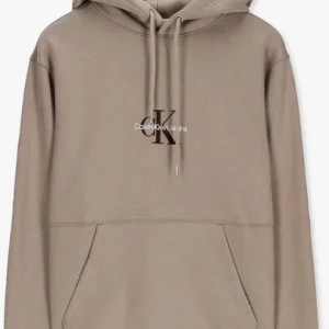 Calvin Klein Pull Monologo Hoodie En Taupe ﻿soldes 13