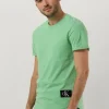 grande promotion Calvin Klein T-shirt Badge Turn Up Sleeve En Vert 17
