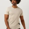 Calvin Klein T-shirt Badge Turn Up Sleeve En Beige magasin france 17