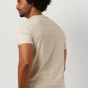 Calvin Klein T-shirt Badge Turn Up Sleeve En Beige magasin france 9