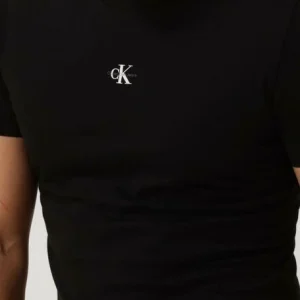 Neuve avec étiquette Calvin Klein T-shirt Micro Monolgo Tee En Noir 11