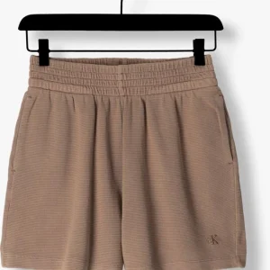 boutique en ligne Calvin Klein Pantalon Court Waffle Loose Shorts Gris Clair 13