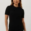 Calvin Klein T-shirt Rib Short Sleeve Tee En Noir en promotion 17