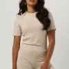 vente pas cher Calvin Klein T-shirt Rib Short Sleeve Tee En Beige 17