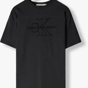 Calvin Klein Mini Robe Embroidered Monologo Tee Dress En Gris ﻿soldes 13