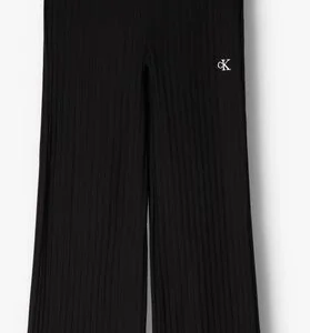 Calvin Klein Pantalon évasé Elongated Rib Pants En Noir Paris 13