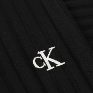 Calvin Klein Pantalon évasé Elongated Rib Pants En Noir Paris 15