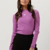 Calvin Klein Badge Rib Long Sleeve Lilas soldes en ligne 19