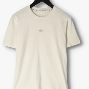 meilleur cadeau Calvin Klein T-shirt Micro Monologo Tee Blanc 13