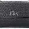 Calvin Klein Re-lock Ew Conv Xbody Emb Mono Sac Bandoulière En Noir Livraison gratuite 17