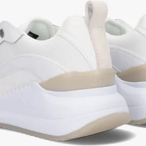 Calvin Klein Internal Wedge Baskets Basses En Blanc SOLDES TOUT À 12