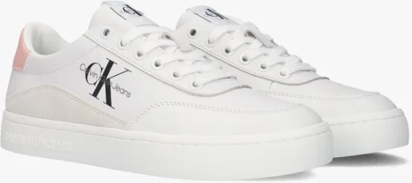 Calvin Klein Classic Cupsole Baskets Basses En Blanc prix de gros 3