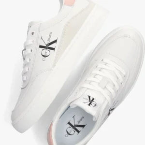 Calvin Klein Classic Cupsole Baskets Basses En Blanc prix de gros 15