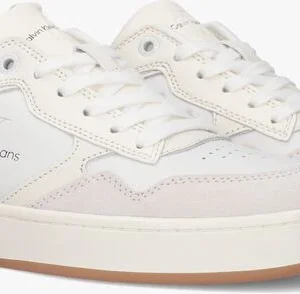 Calvin Klein Basket Cupsole Low Mono Dames Baskets Basses En Blanc pas cher en vente 9