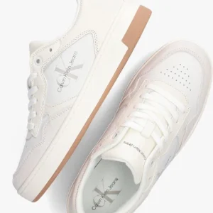 Calvin Klein Basket Cupsole Low Mono Dames Baskets Basses En Blanc pas cher en vente 15